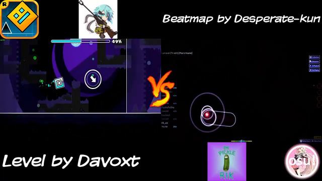 Unravel-Tokyo Ghoul  Osu! VS Geometry Dash  Comparison 