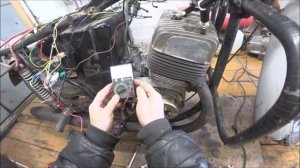 замер напряжения зарядной катушки CDI ЗАЖИГАНИЯ