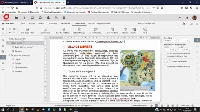OnlyOffice : utiliser le mode révision смотреть онлайн