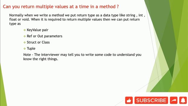 How to return multiple data types in a method in C# | C# Interview Questions смотреть онлайн