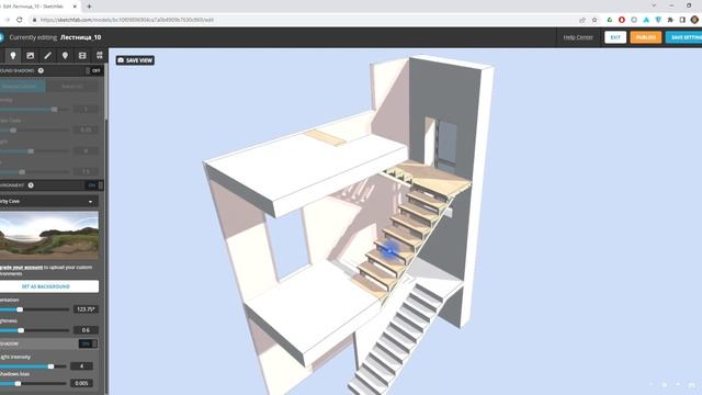 Загружаем 3д модель на SketchFAB- презентация проекта для заказчика. смотреть онлайн