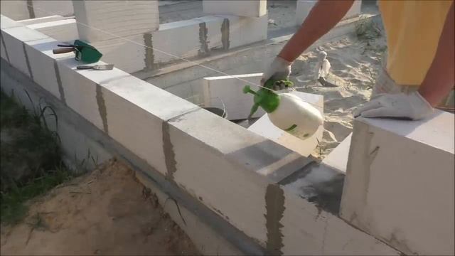 Кладка газоблока на клей