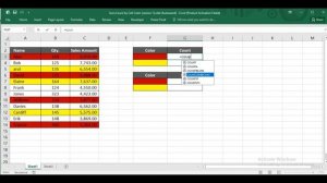 Sum & Count by Cell Color in Excel - Urdu | Hindi