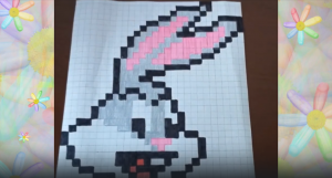 Кролик. Рисуем по клеткам