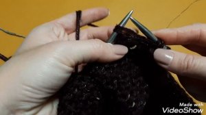 Вязаная шапка ЧЕПЕЦ спицами