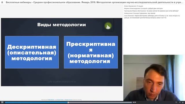 Методология организации научно-исследовательской деятельности в учреждении СПО — 28.01.19
