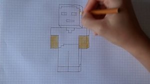 Как нарисовать СТИВА из майнкрафта по клеточкам/487/How easy it is to draw STEVE from minecraft