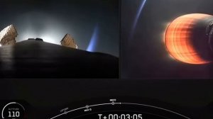 Отделение первой ступени ракеты Falcon 9/Inspiration 4