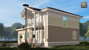 Грамотный проект дома в стиле современная классика. Обзор двухэтажного дома с гаражом и балконами