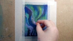 Масляная пастель: как рисовать и закреплять | Northern Lights. Oil pastel drawing process