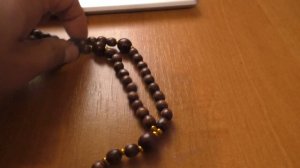 Православные четки из дерева с крестом на 59 бусин