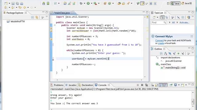 Java Programming - 27 - Random Guesser game смотреть онлайн