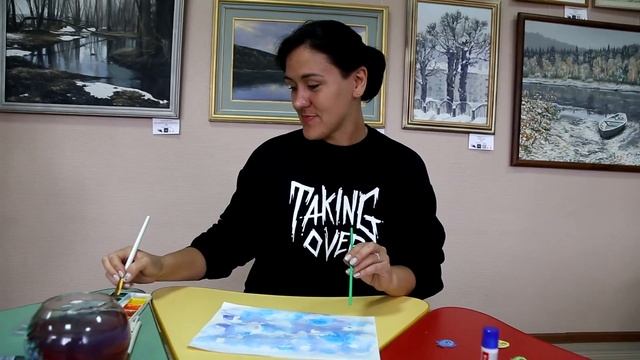 Мастер класс "Кляксография. Рыбки." Юлия Дырова. смотреть онлайн