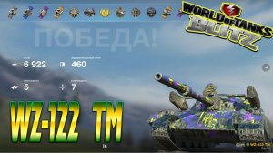 WZ-122 TM Wot Blitz 6.9К Урона 5 Фрагов World of Tanks Blitz Replays vovaorsha.