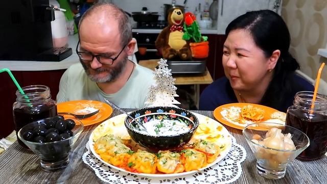 Мукбанг Манты на овощной подушке / Как я ухаживаю за лицом? Почему кореянки не берут фамилию мужа? смотреть онлайн