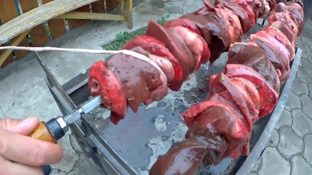 Супер вкусная баранья печень на мангале #печеньвкишке #кокоретси #баранина #блюдаизбаранины