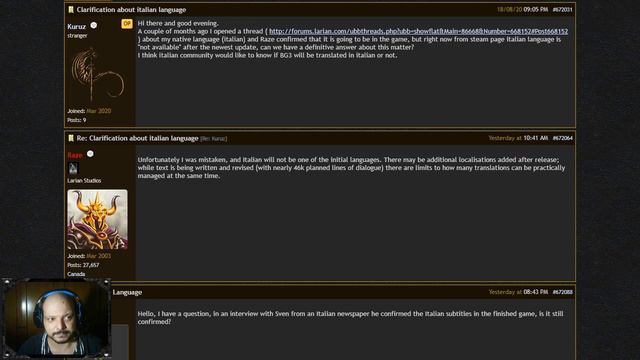 Baldur's Gate III - Non sarà localizzato in italiano! смотреть онлайн