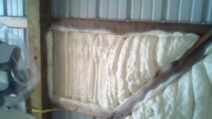 утепление металлического гаража пеной