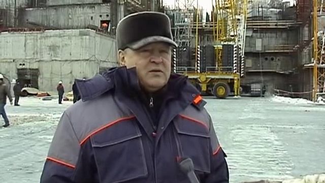 2010 02 16 Монтаж днища реактора БН 800 смотреть онлайн
