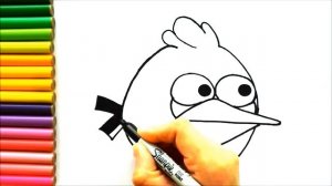 Angry Birds Как нарисовать синюю птицу - How to Draw The Blue Angry Bird