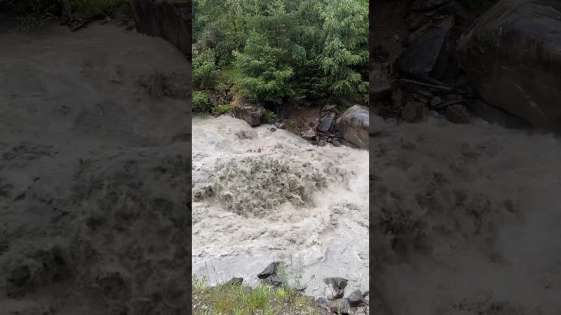 Mountain river after rain. Would you like to swim there?