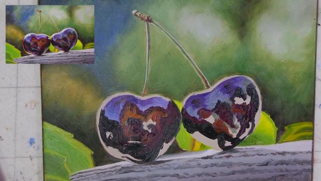 Painting two cherries. Ep. 10. English/Spanish смотреть онлайн