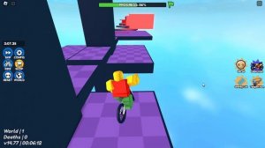 roblox "obby but you're on a bike" speedrun 6:16:76 (world 1)