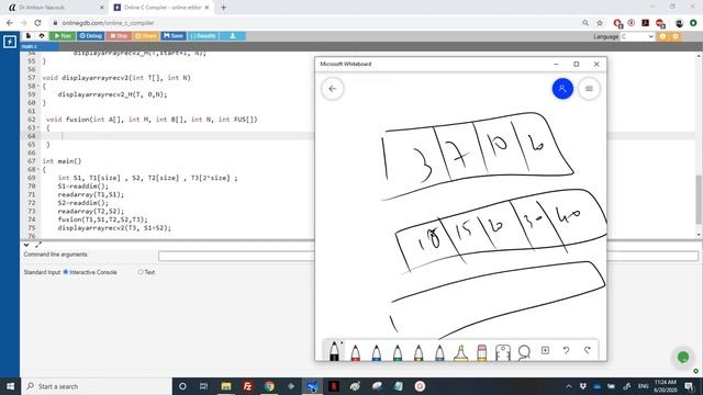 Algorithmics & Programming - Exercise - Merge sorted arrays