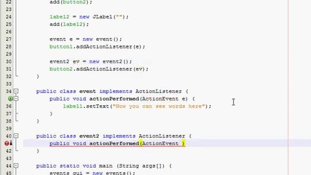 Java GUI Tutorial 5 - Multiple event handlers смотреть онлайн