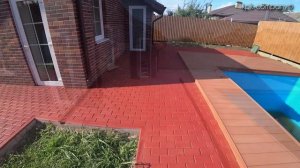 Покраска тротуарной плитки и брусчатки