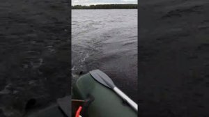 Лодка Catfich и мотор HDX 5 лошадок на воде)