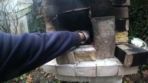 Простая уличная русская печь= Делаю колбасу из  курицы = Печка супер