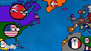History of countries at North Atlantic Ocean (1900-2021) Countryballs