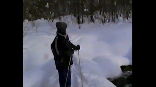 Зима 2000 года.  Лыжная прогулка вдвоём. смотреть онлайн