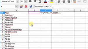 Cara menemukan Duplikat name database in excel libreoffice calc find duplicate name database email