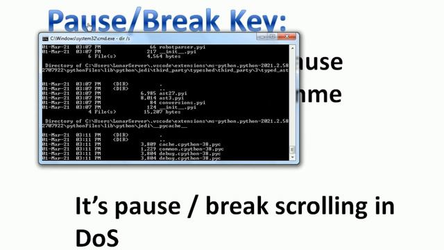 What is the uses of pause break key in computer keyboard? | Nasira Computer Academy