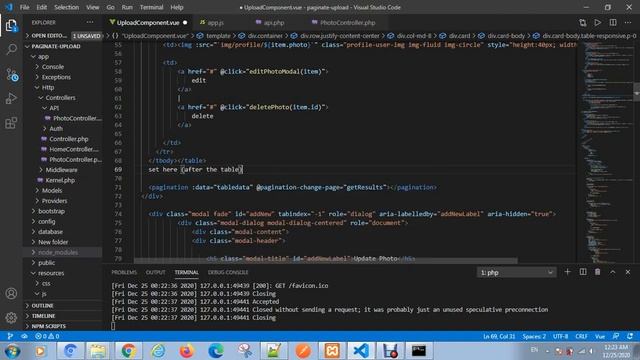 Pagination / Vue js + Laravel
