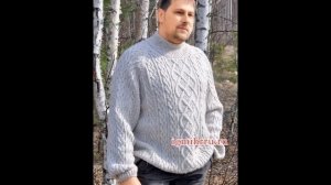 Узоры Спицами для Мужского Джемпера - модели 2019 / Patterns for Men's Sweaters / Pullover