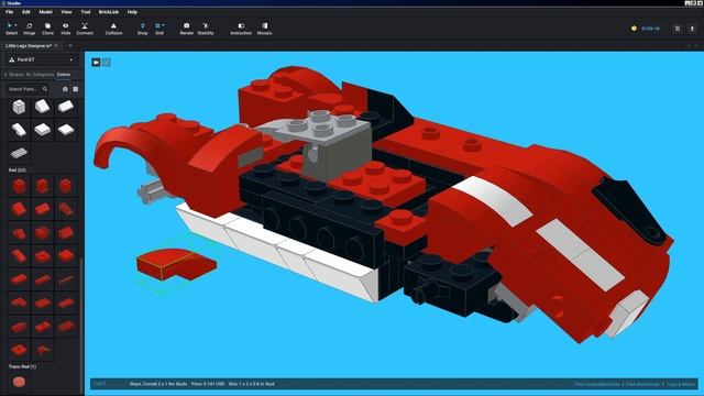 Lego Ford GT Easy Tutorial смотреть онлайн