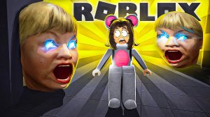 ПОБЕГ ОТ ЗЛОЙ ГОЛОВЫ В ROBLOX! Летсплей с Ангелишкой Мышкой и Сашей Фишер.