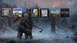 Рабочий стол в стиле PS4 для Windows 10 | Rainmeter