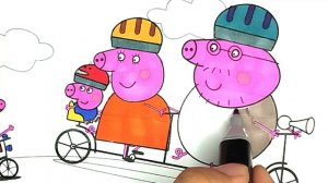 Peppa Pig Coloring Pages | The Cycle Ride | Coloring Pages For Kids