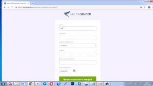 Создание аккаунта на Falconsender
