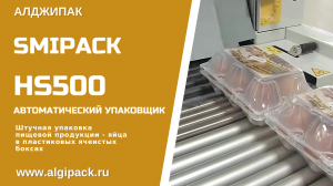 Алджипак автоматическая упаковочная машина Smipack HS500 упаковка яиц в ячеистых пластиковых боксах