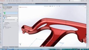 SolidWorks рёбра жёсткости на непрямолинейной поверхности