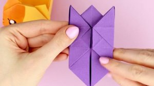 Оригами КОТИК Коробочка из бумаги | Origami Paper Cat Box