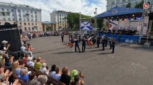 Плац-концерт военного оркестра Первого Государственного испытательного космодрома "Плесецк"