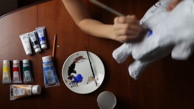 Как разрисовать фигуру из папье-маше?