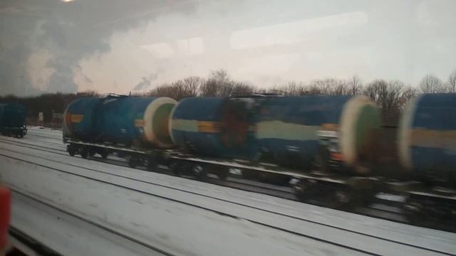 Станция Маклец из окна РА2-107 (ТЧ-22 Новомосковск-1) смотреть онлайн