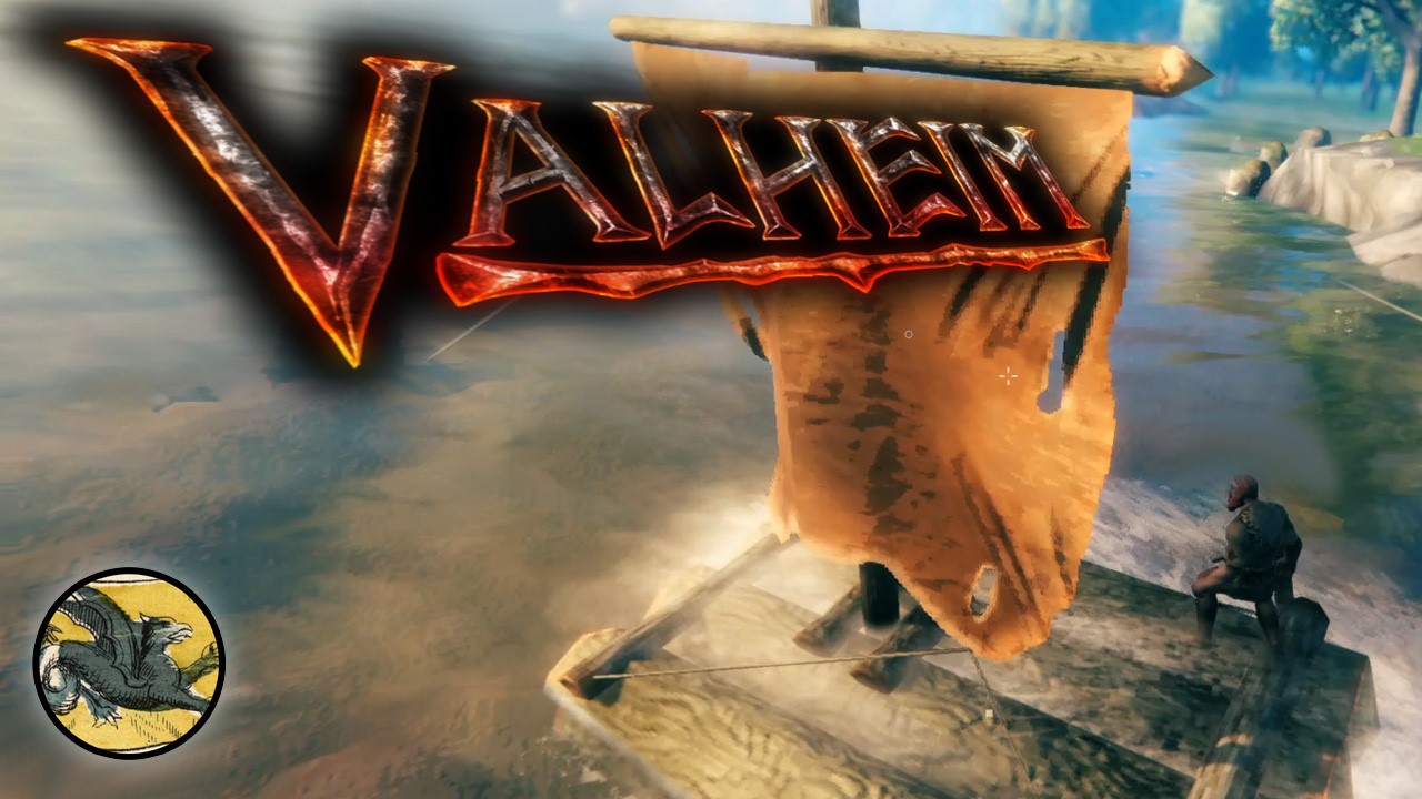 Построили плот и уплыли на другой берег ! Valheim